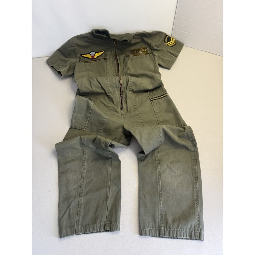 Vintage Pierre Bonée Kids Air Force Flight Suits, Green and Blue Lot of 2 - Picture 7 of 16